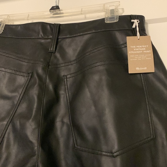 Madewell The Perfect Vintage Straight Leather Pant. Size 29. - Picture 7 of 8